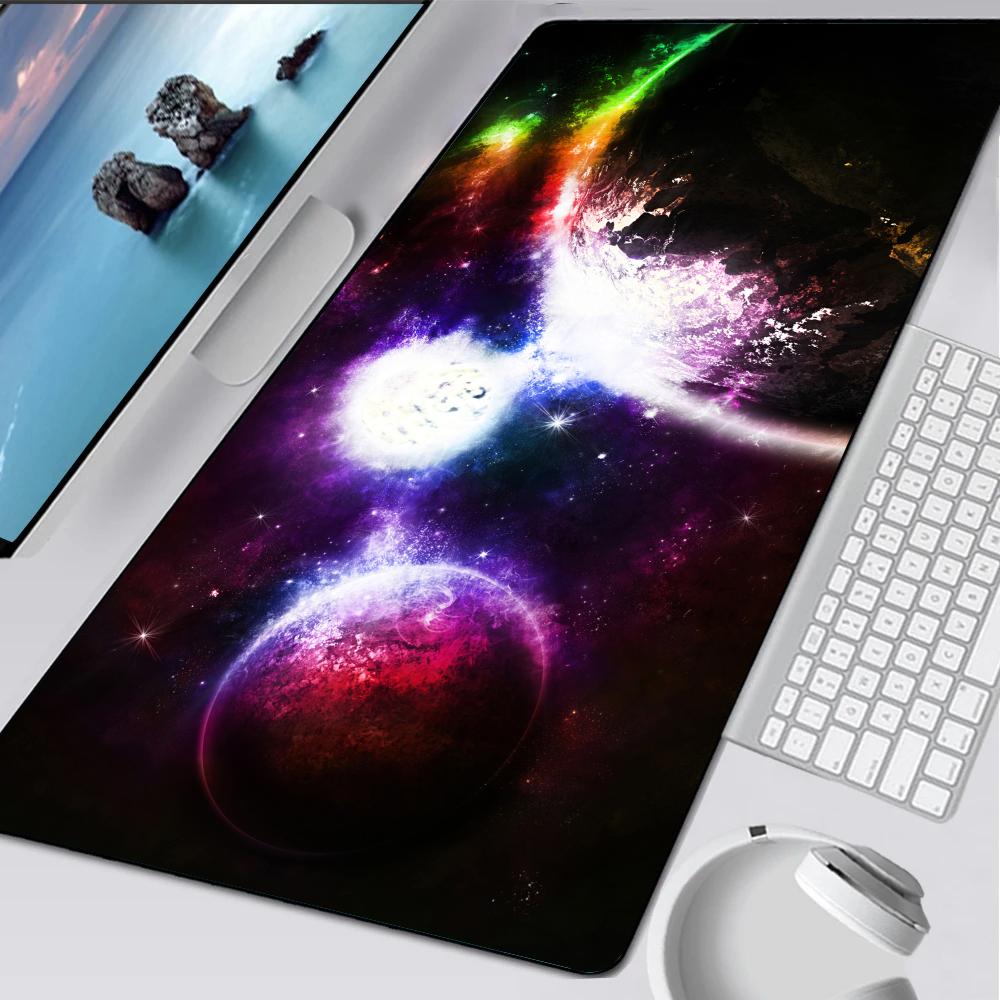 Space Planets Mouse Pad Rubber Mat Laptop Xxl Mousepad Notebook Gamer Computer Table Gaming Accessories