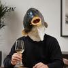 Realistische Hering Halloween Maske Lustige Fischkopf Maske, Latex Karpfen Cosplay Requisite, Tier Einzigartiges Scherzgeschenk für Erwachsene Party Scherz, Süßes oder Saures