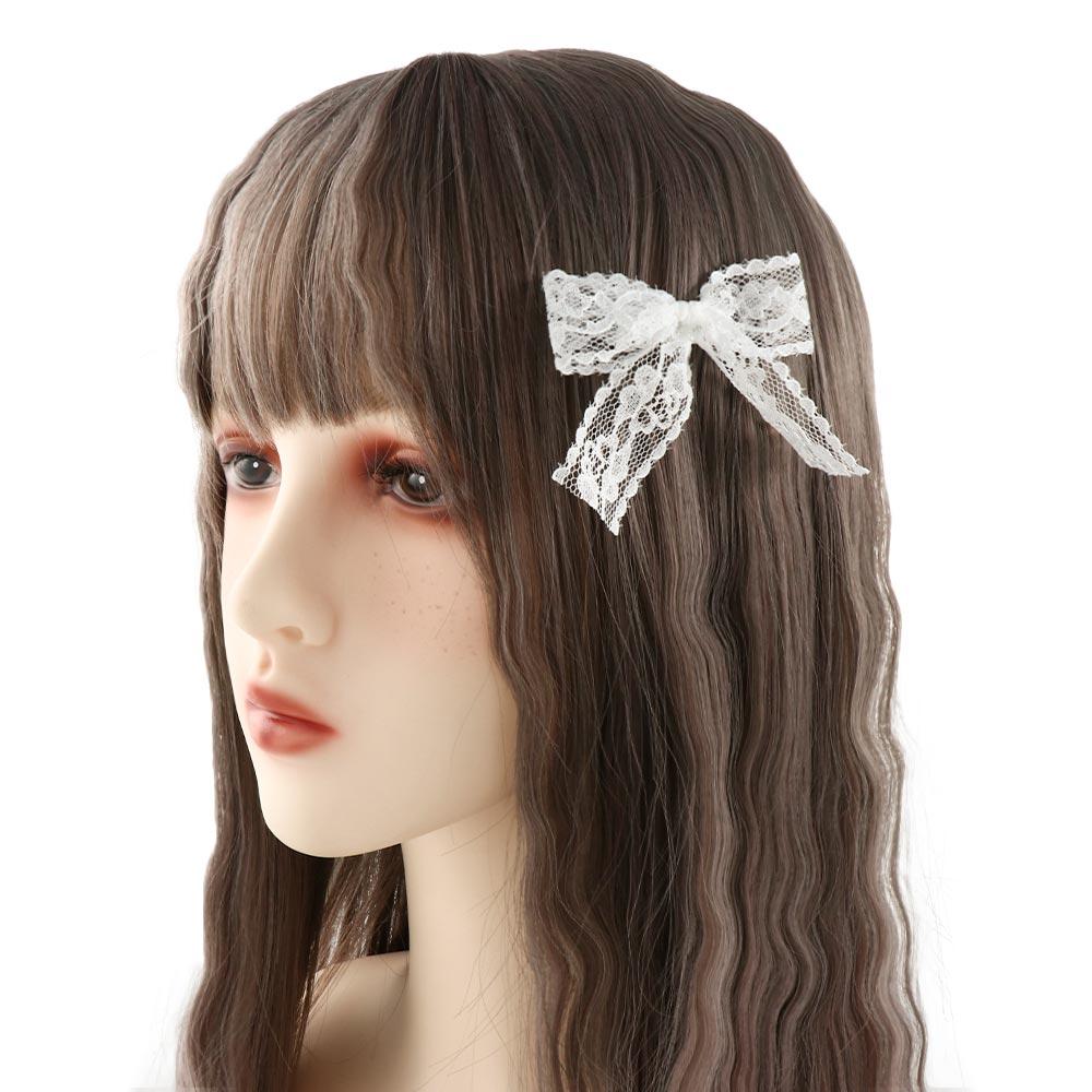 Cute Female Lace Lolita Cloth Balletcore Barrettes Bow Hairpin Female Hair Clips Hair Accessories