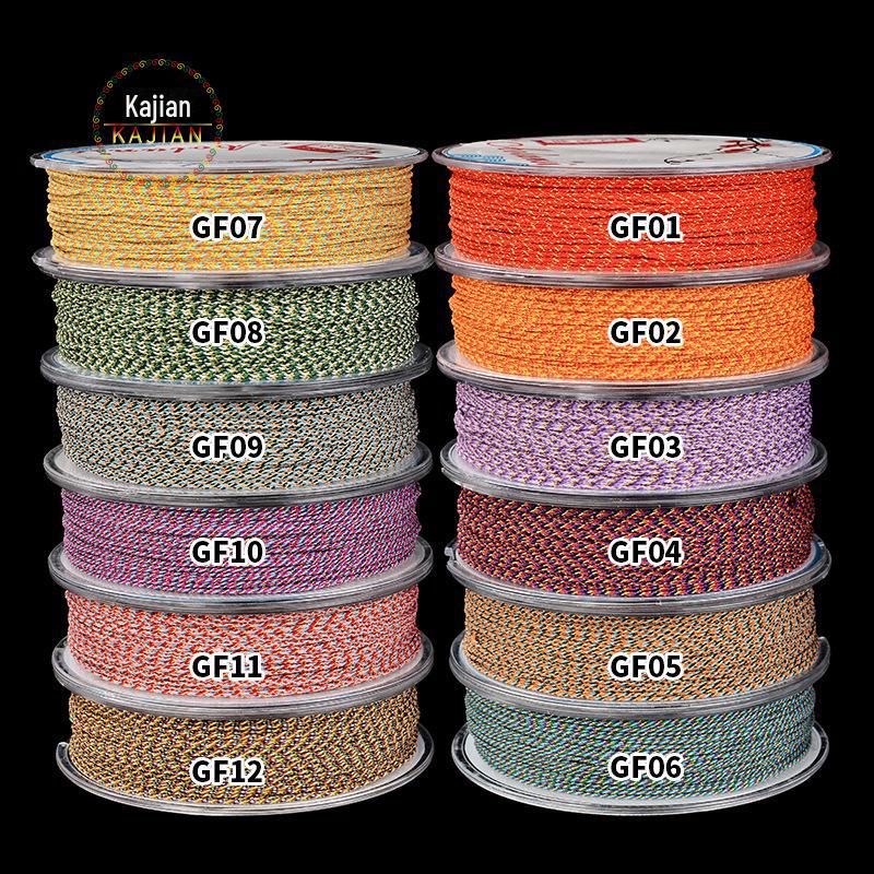 0.9mm Gold Color Hand-Woven Bracelet Rope for DIY Tassels