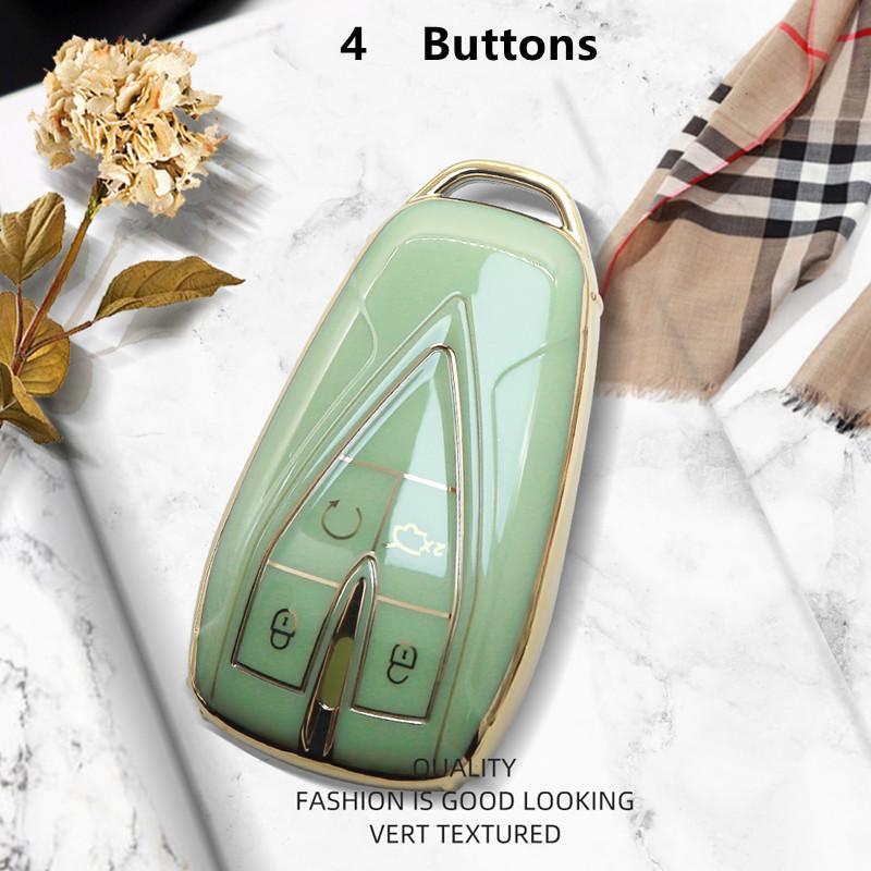 Luxurious Golden Edge Remote Key Case Cover For Changan CS35Plus CS55Plus CS75Plus   Protective Shell Car