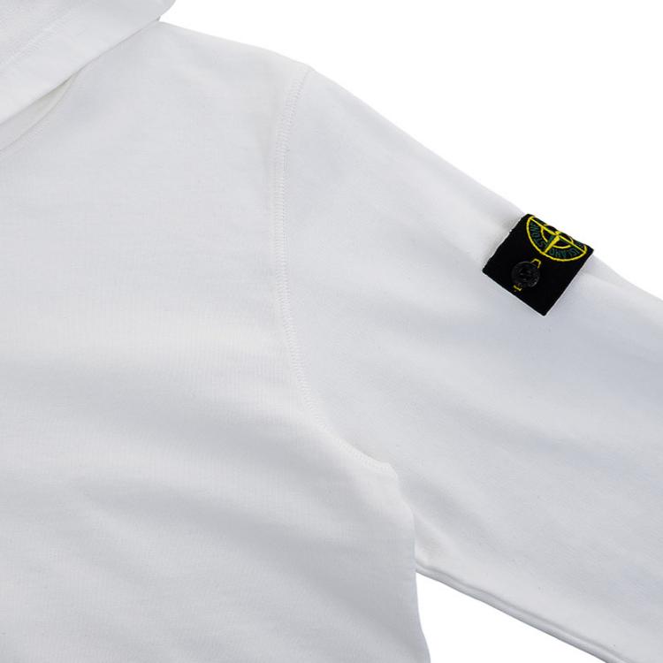 Stone Island Hoodie With Logo Long Sleeve Pullover Kids hoodies White 761661640-V0001