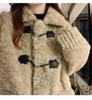 Eco-Friendly Faux Fur Winter Lamb Coat - Warm, Thickened Toggle Design