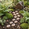 20PCS Small Footprint Paving Stones Resin Potted Footprint Ornament  Pathway