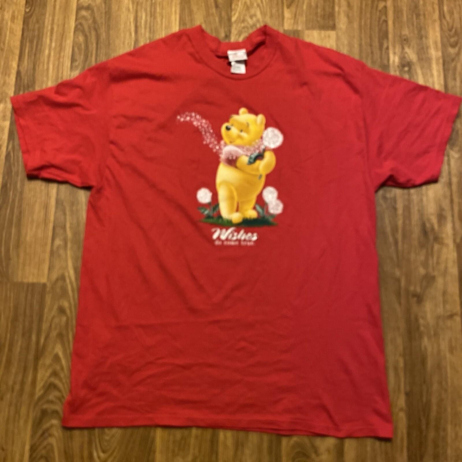 Vintage Disney Store Winnie The Pooh Shirt Adult Size XL Red XL