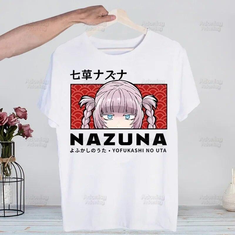 

Футболка Yofukashi No Uta Harajuku Call of the Night Unisexga Футболки с коротким рукавом Модная повседневная футболка Nanakusa Nazuna Футболки