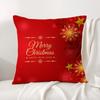 Christmas world Cushion Cover Natural Linen Organic Fabric DoubleSided Printing Sofa Home Decor Breathable Bed Pillow
