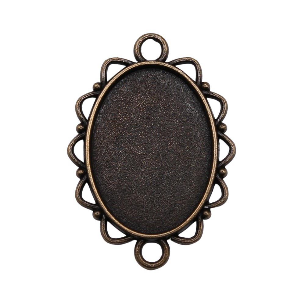 Owalna szklana baza kaboszonowa, oprawa, ramka pasująca 18x25mm 13x18mm, akcesoria, części, męska biżuteria, masywna, oryginalna dla Ciebie