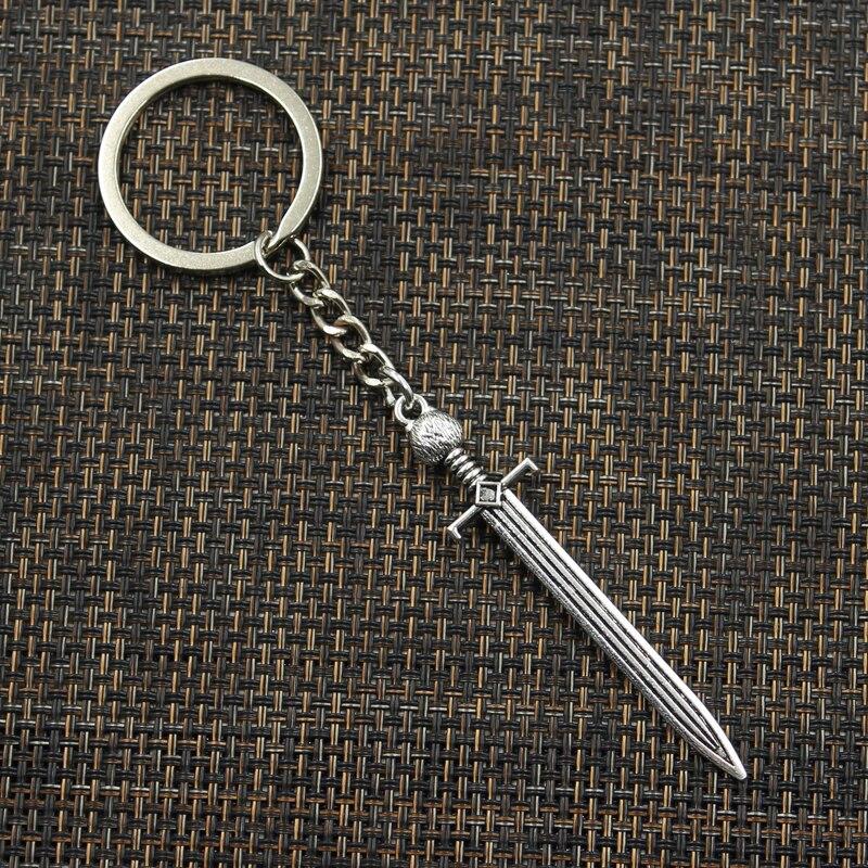 Fashion 30mm Breloc Metal Breloc Breloc Bijuterii Placat Bronz Antic Sabie Cat 66x15mm Pandantiv