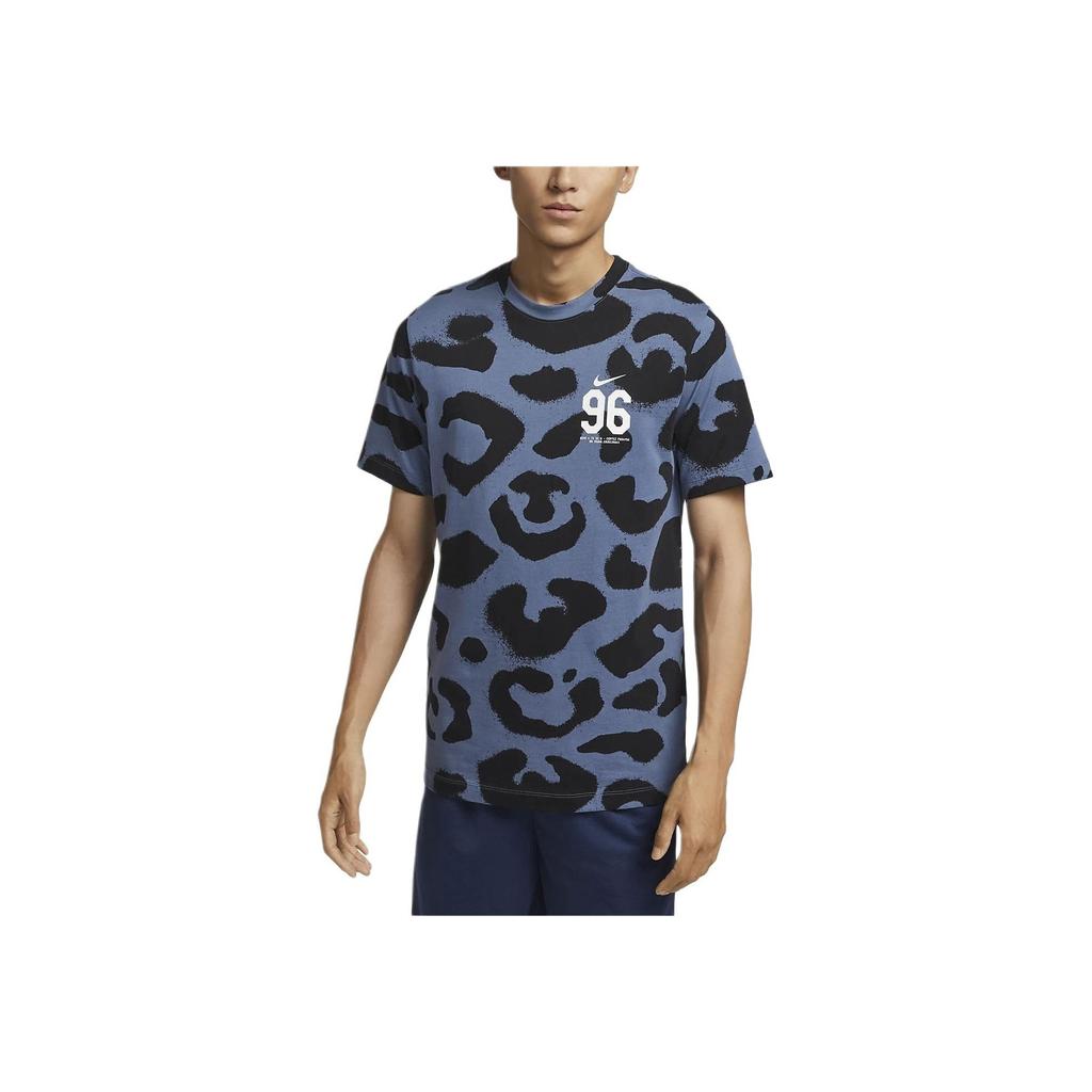 Nike Graphic Number Print Crew Neck Short Sleeve T-Shirt Men Tops Finn-Blue FD0055-491