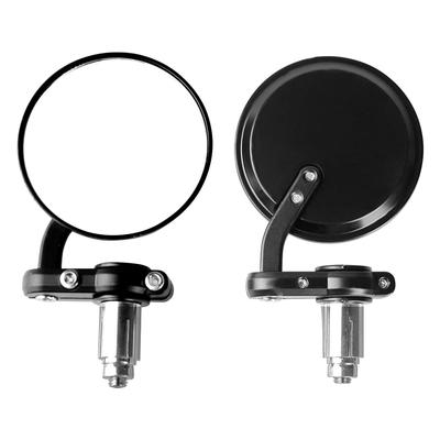 SZYUMO 22mm Uniwersalny Motocyklowy Bar Mini Zestaw Lusterek dla Łatwych Okrągłych Lusterek, Skuterów, Instalacja, (czarny)