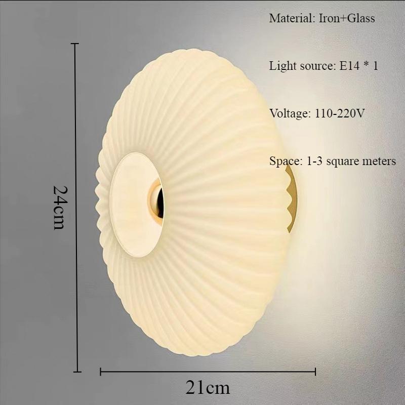 Modern Simple Multicolour Water Ripples Glass Wall Lamp Nordic Bauhaus Home Decoration Corridor Staircase Board LED Wall Lights