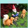Scene Micro Resin Ornament Dwarf And Squirrel For Garden Decor Indoor Display