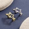 Hollow Dental Grills Copper Pentagram Tooth Caps Fashion Irregular Star Tooth Grillz  Men Women