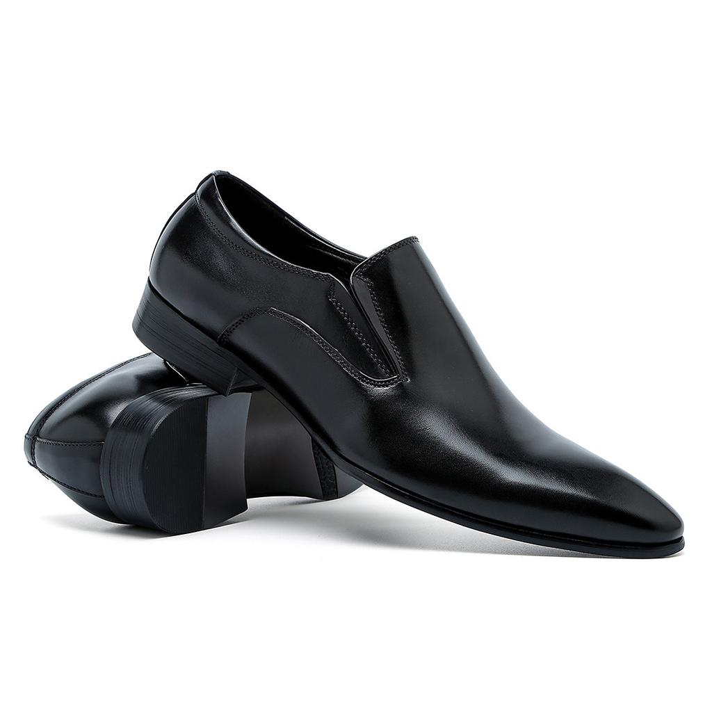 Leather Dress Business Casual Leather Shoes Men'S First Layer Cowhide Breathable Fashion Pointed Wedding Shoes