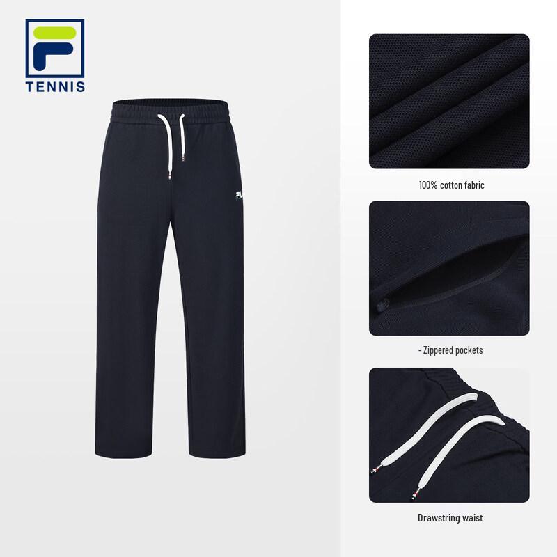 FILA Men s Pure Cotton Knit Tennis Pants L