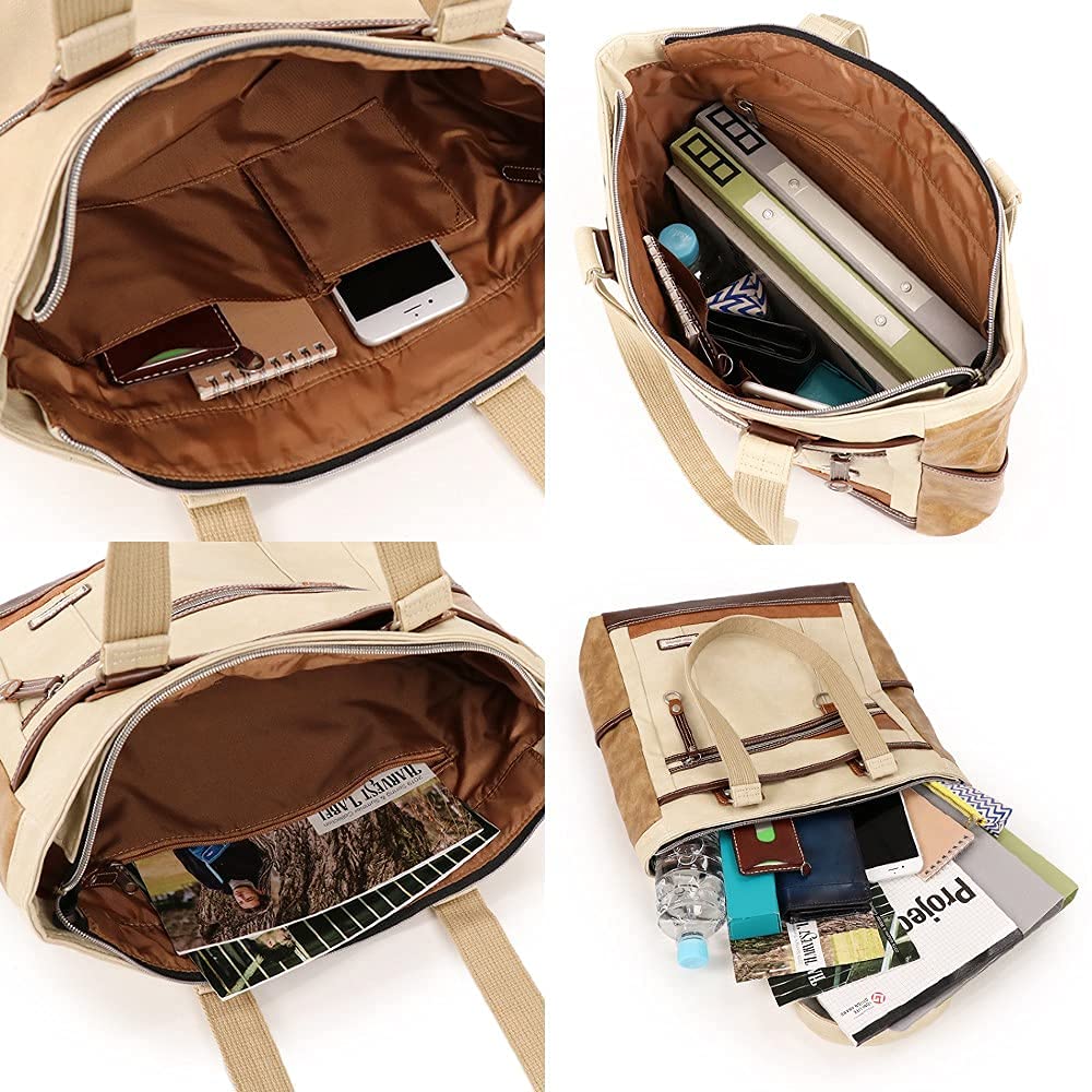 Tragetasche für Herren und synthetisch A4 braun [Schnurrbart] Damen, Leder, Größe, VHW-5532,