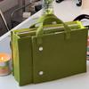 With Snap Button Foldable Book Handbags Divider File Folder Tote with Handle Women