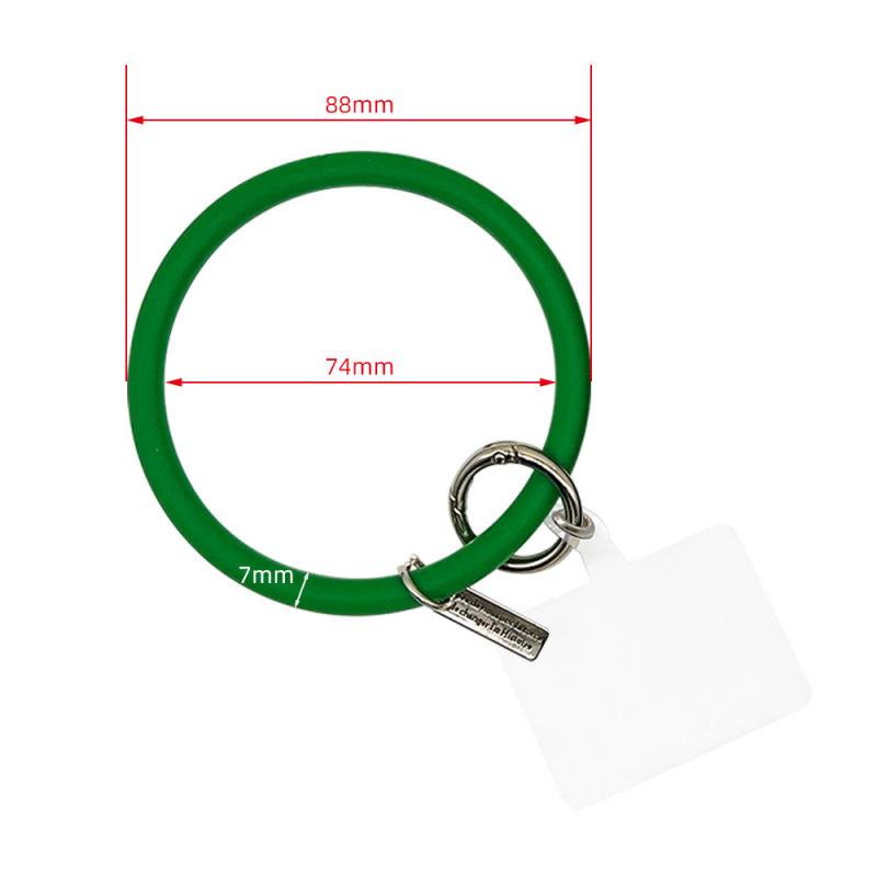 Heart-Shaped Silicone Bracelet Keychain Phone Strap