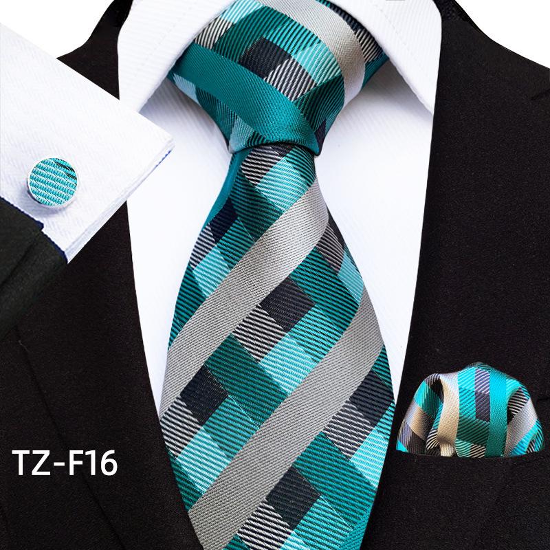2025 Paisley Floral Men's Tie, Pocket Square & Cufflinks Set