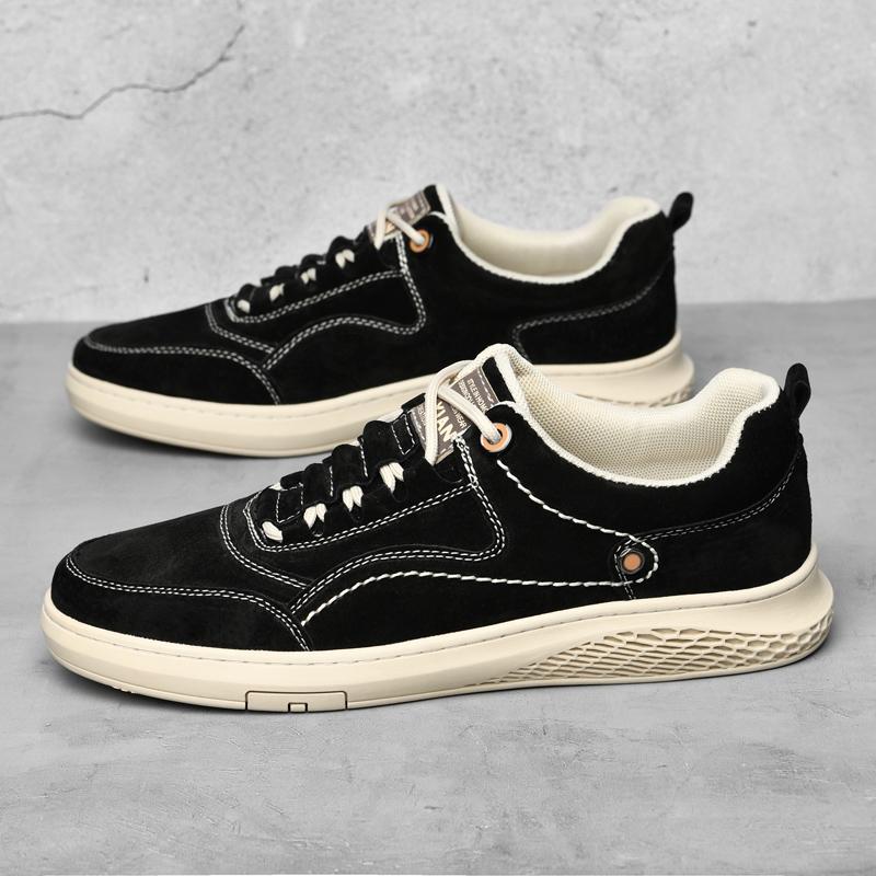 Fashion Trend Retro Fashion High-quality Men's Outdoor Ventilation Non-slip Genuine Leather Sports Shoes Men Soft Flat Bottomed Oxford