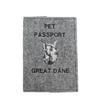 Great Dane I - Dog Passport Case, Document Case, Gift for the Traveller from the Brand