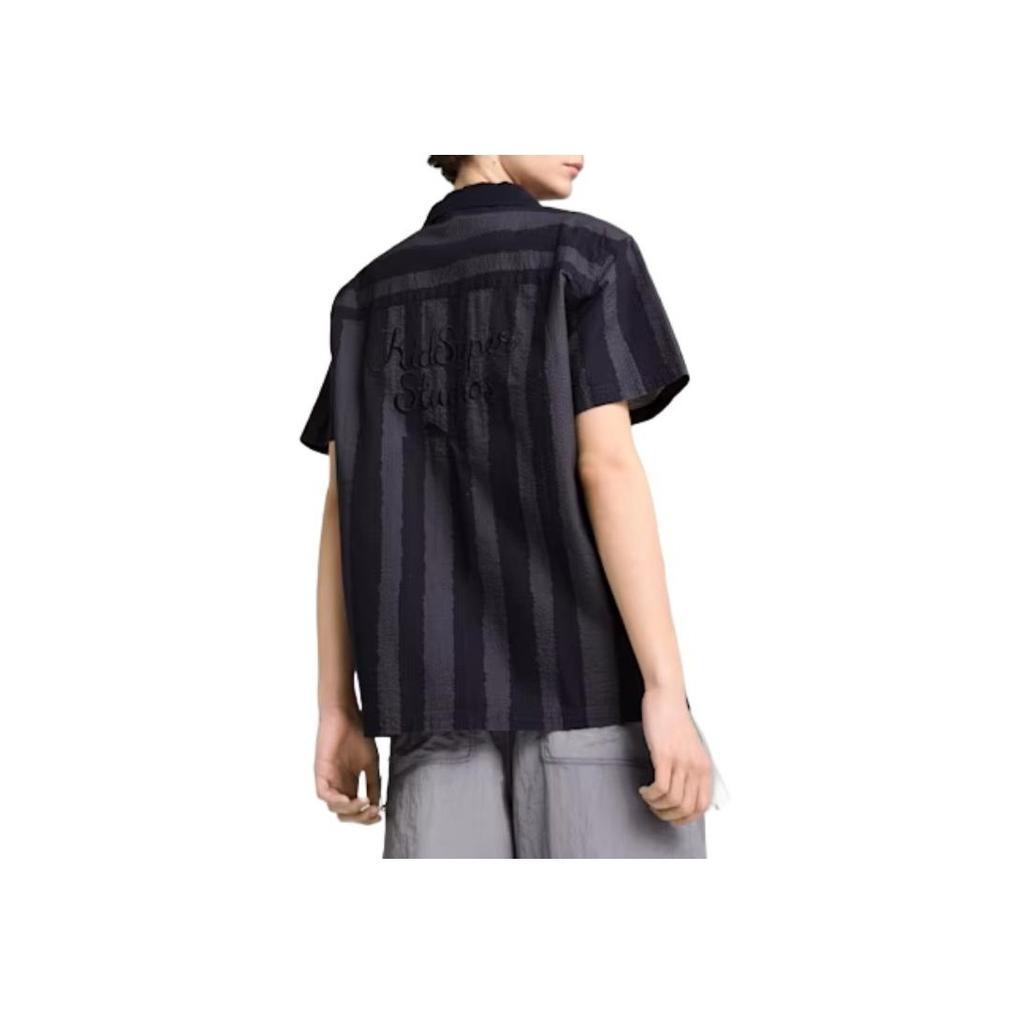 PUMA Polo Striped Short Sleeve Shirt Men shirts Black 629511-16