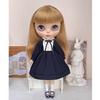 Rakulifey Neo Blythe Outfit Dress for Obitsu 24 Dolls (Black)