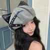 Studded Cats Ear Beret Cotton Adjustable Hat Costumes Vintage Unisex Headwear For Cosplay Daily Outfit