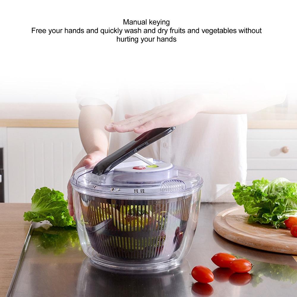 Black Transparent White Vegetable Dryer Plastic Lettuce Spinner Vegetable Dehydrator  Salad Lovers