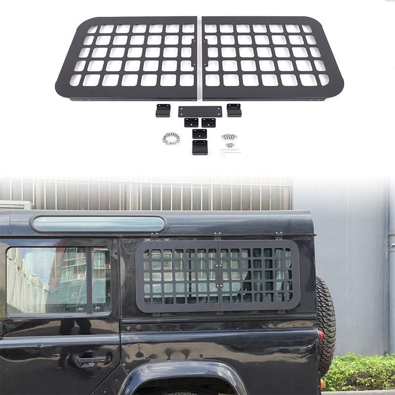 Aluminum alloy Rear Side Window Protective Hanging Bag Board Exterior For Land Rover Defender 110 130 2004-2019 Car Accessories