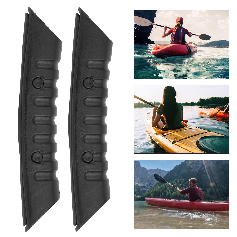 2PCS Black Kayak Boat Side Mount Carry Handle Waterproof Wear Resistant Canoe Accessory