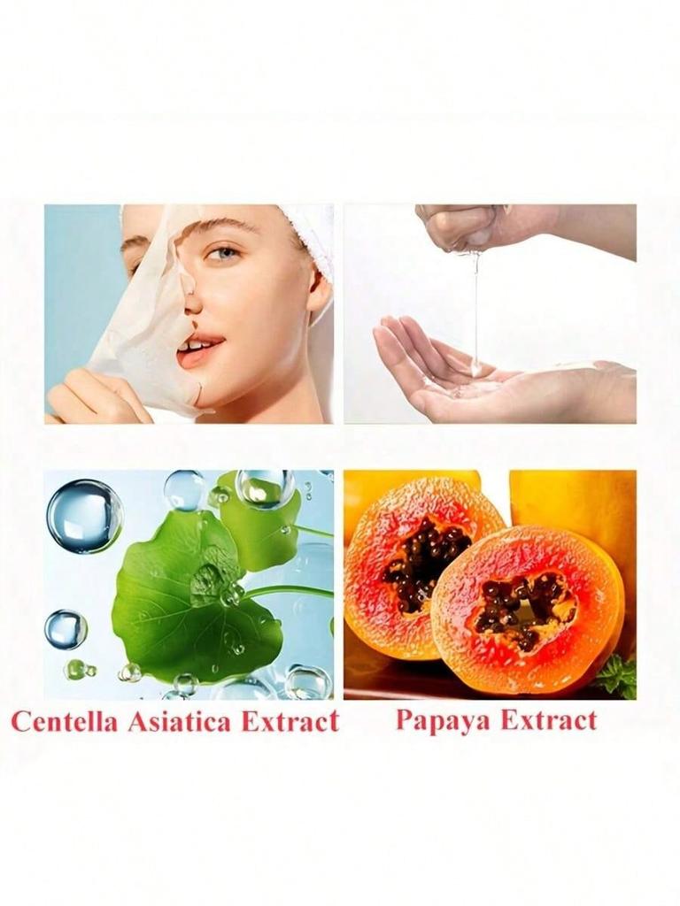 1/3/5/10PCS Papaya Moisturizing Mask Hydrates And Nourishes Dry Skin. With Its Hydrating Essence, It