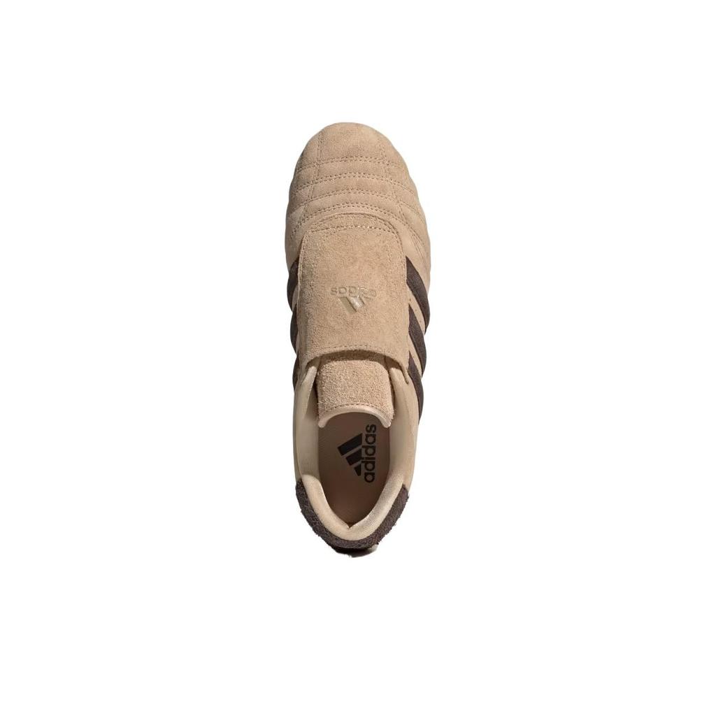 adidas Taekwondo Wygodne Wszechstronne Proste Modne Amortyzacja Wstrząsów Antypoślizgowe Trwałe Treningowe Buty Niskie Damskie Trampki Brązowe JQ3606