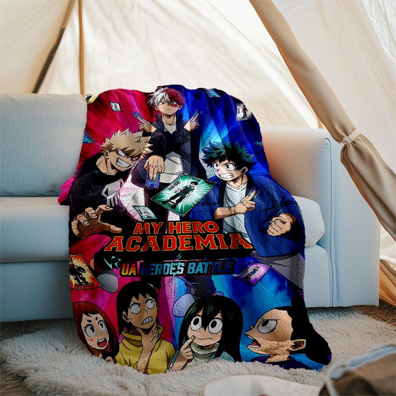 My Hero Academia Theme Printed Blanket - Perfect for Couch, Bed, Travel & Outdoor Use | Machine Washable, Cozy & Durable.