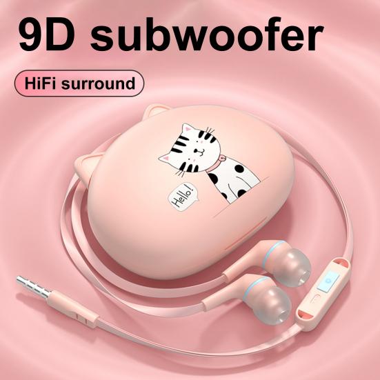 

Проводные наушники Эргономичный ключ Работы Портативный мощный музыкальный наушник без потерь с кошачьей ушной коробкой для бега