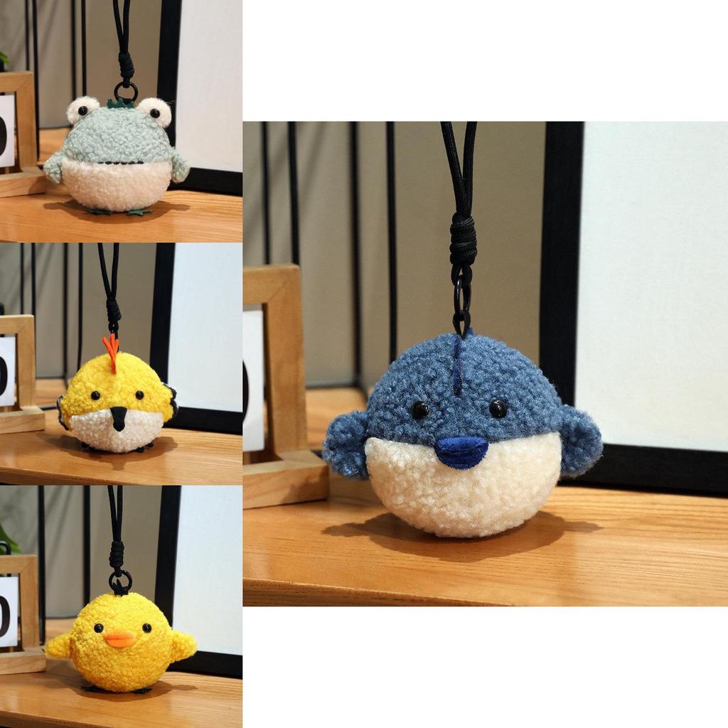 Adorable Blue Frog Plush Animal Toy With Pp Cotton Filling For Bag Charm And Gift