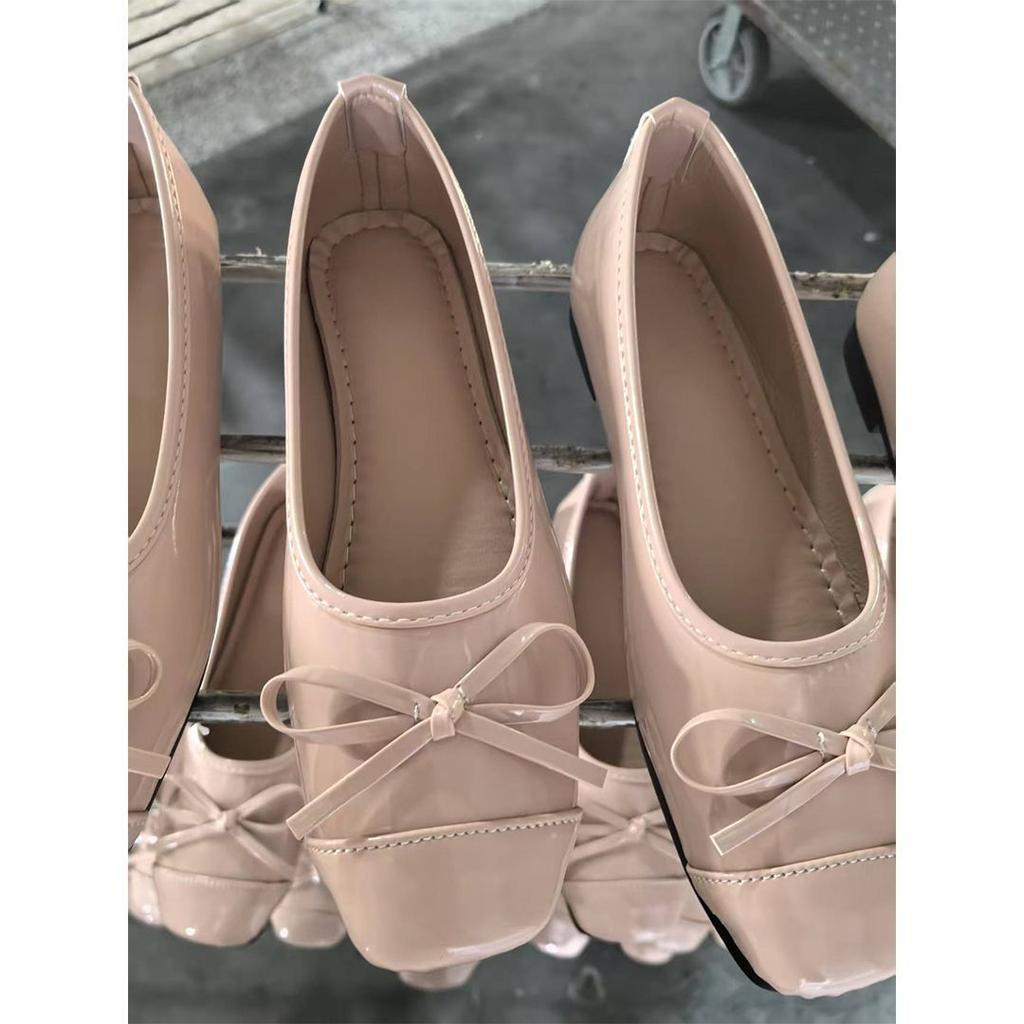 Fashion Casual Versatile Shallow Mouth Women's Single Shoes Spring and Summer New Flat Bow Niche Ballet Shoes