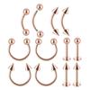5/12 Stück Chirurgenstahl Körperpiercing Schmuck Los Großhandel Nasenring Zungenpiercing Barren Los Augenbrauen Labret Piercing Hufeisenring Los Packung