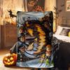 Spooky Halloween Pumpkins digital-printed polyester Bedroom velvet flannel cover blanket Fleece soft cover blankets for beds