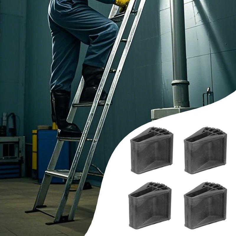 Ladder Foot Cover 4x Non-slip Ladder Stabilizer Shoes Stair Accessories Replacement Parts For Electrical Work Window Cleaning