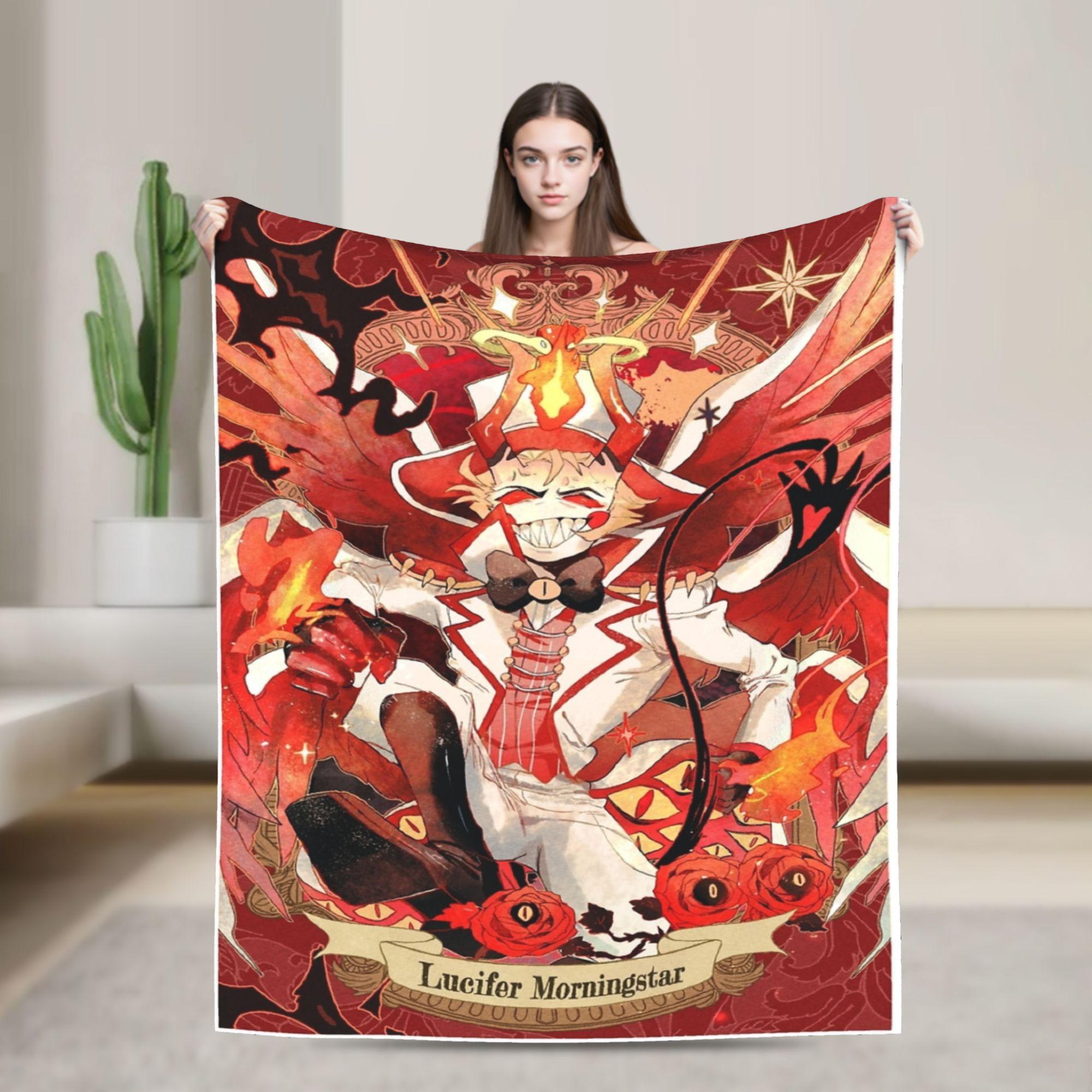 Exquisite Fashion Items Unisex Hazbins Hotels Lucifer Morningstar Blankets Fleece Summer Portable Super Soft Throw Blankets For Home Car Rug Piece