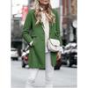 Fall Winter Women's Woolen Coat Single Breasted Solid Color Cardigan Jacket For European American Japanese Korean Style