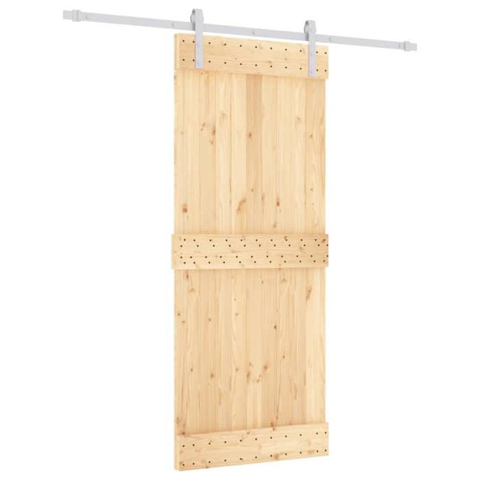 VidaXL Porte coulissante et kit de quincaillerie 85x210 cm pin massif, porte intérieure, porte de grange intérieure 3203028