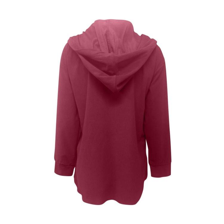 Casual Loose Jacket Women Long Sleeved Hooded Fashion Outerwear