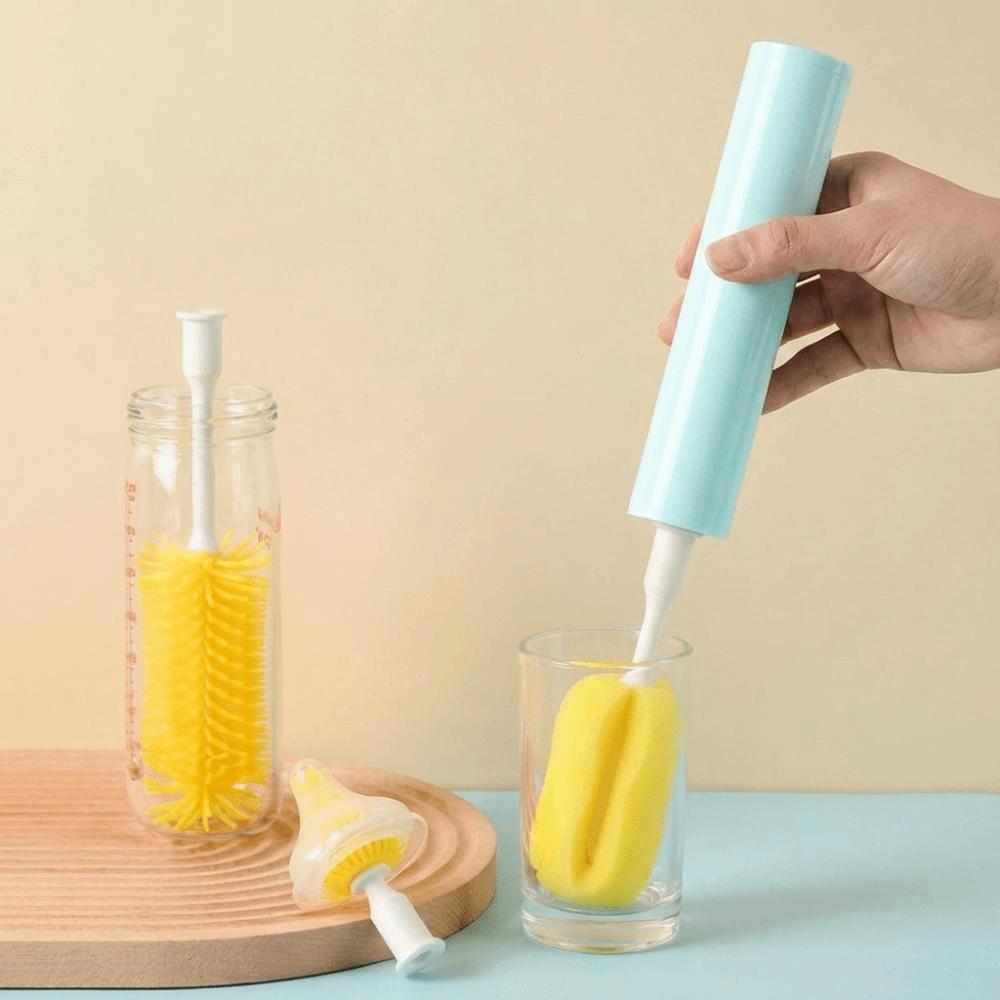 Silicone Brush Head Electric Bottle Brush 360 Degree Rotation Baby Bottle Brush Kitchen Use