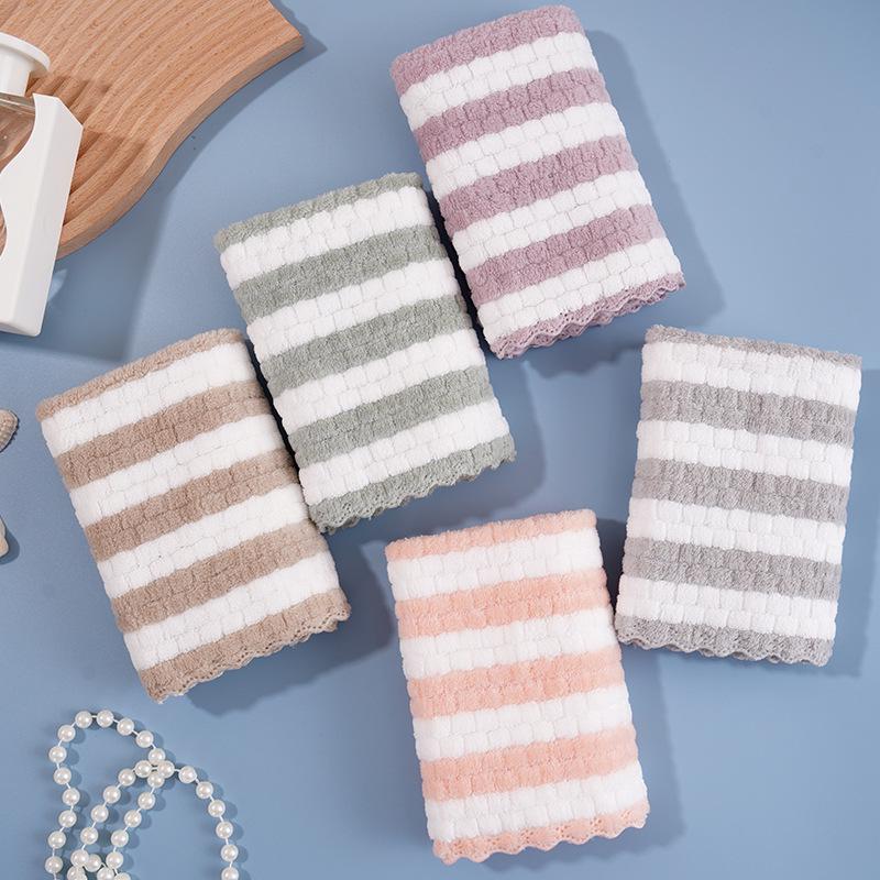 Coral Fleece Square Dishcloth 30x30 - Thick, Absorbent, Lint-Free, Soft Kitchen Towel