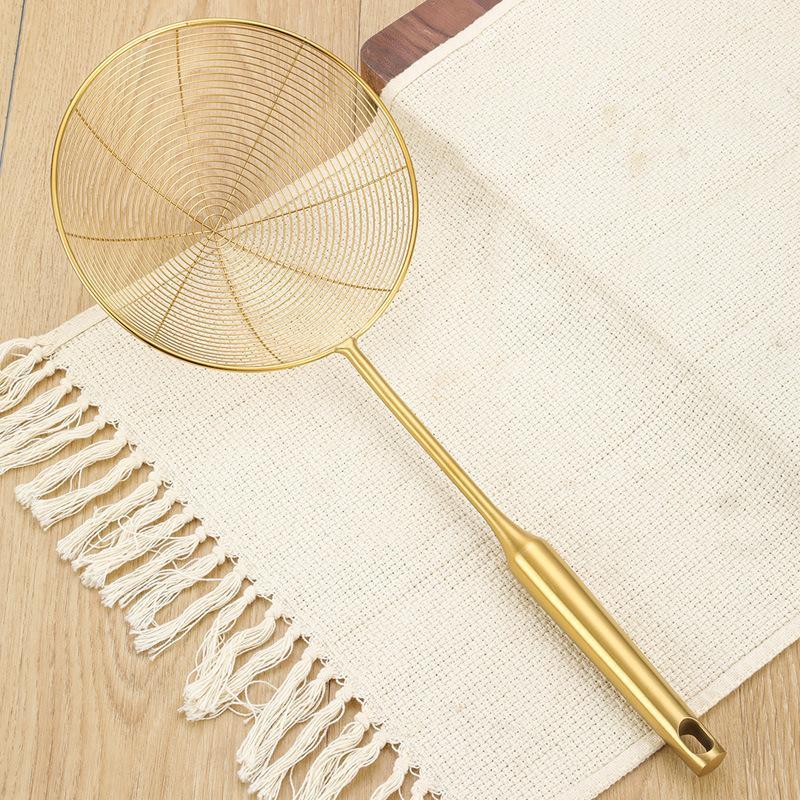Stainless Steel Skimmer Solid Spider Strainer Ladle Stainless Steel Kitchen Utensil Tool Fry Strainer Utensil
