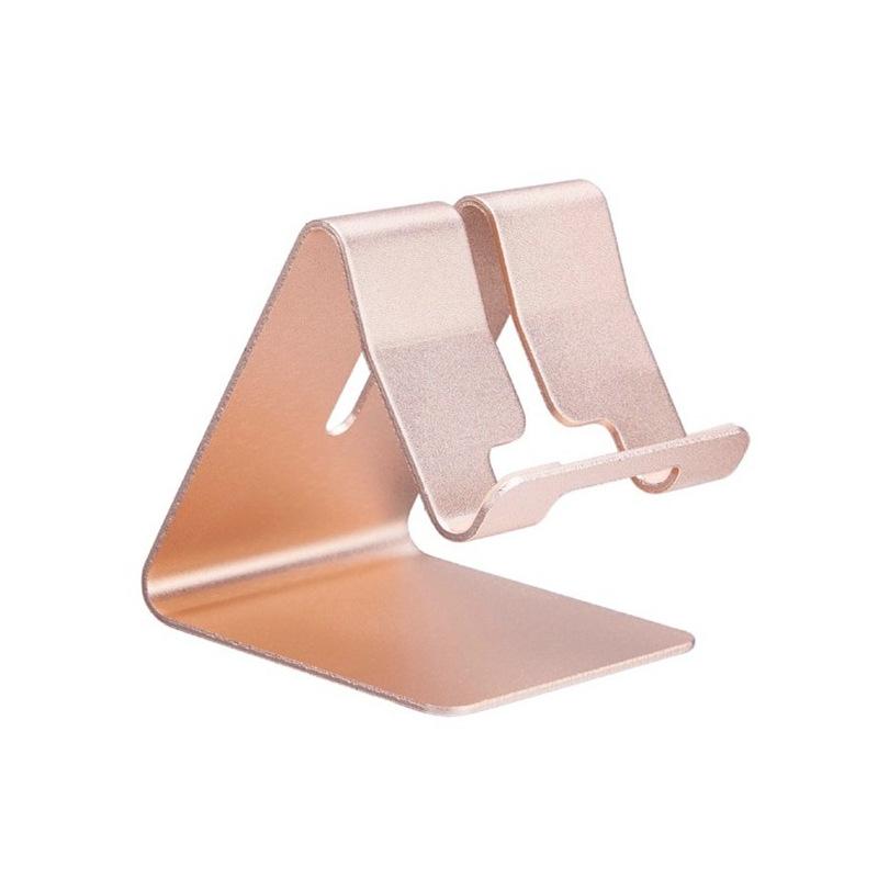 Aluminum Alloy Desktop Mobile Phone Holder Bracket Can Print Corporate Logo Metal Lazy Mobile Phone Tablet Universal Mobile Phone Holder
