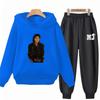 TZWYChildren's Hoodie+Pants Suit Black 3-12 Years Girl Sweatshirt Sets Boys Pants Suits Michael Jackson Printing Autumn Clothing